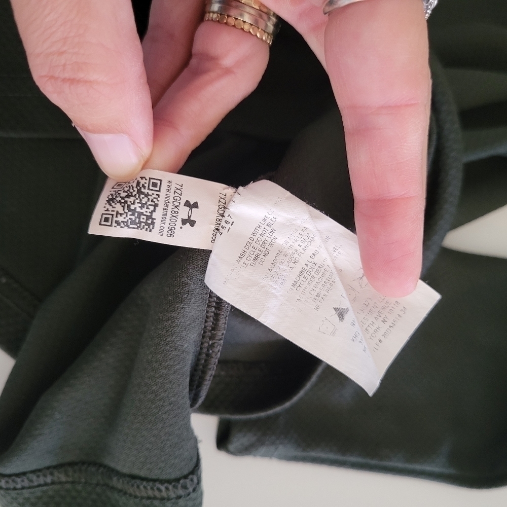 Under Armour Camping Long-Sleeve Tee Green Orange Wicking Green Orange Size 5 - Picture 4 of 7